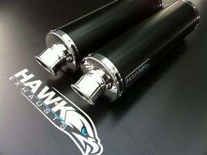 Ducati 750 SS Pair, Black Stainless Round Exhaust Cans  