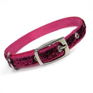  Hot Pink Sparkle Dog or Cat Collar 1/2 Width Pet 