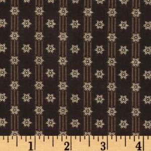  44 Wide Moon & Stars Stripe Brown Fabric By The Yard 