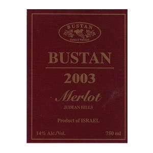  Bustan Merlot 2003 750ML Grocery & Gourmet Food