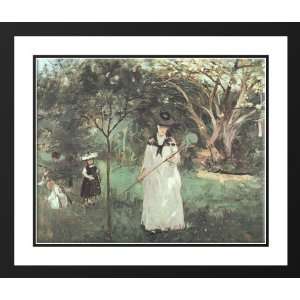 Morisot, Berthe 23x20 Framed and Double Matted The Butterfly Chase 