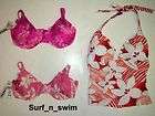 SUNSETS SEPARATES swim suit XL 34 D cup bikini top 53t  