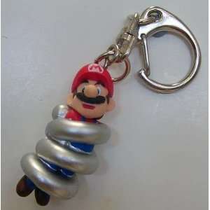   Super Mario Galaxy Figure Keychain Coil Mario Spring 