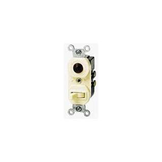 Leviton C21 05226 00I Single Pole Switch with Pilot Light, 15 Amp, 120 