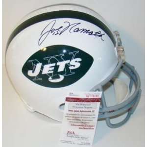 Signed Joe Namath Helmet   Replica   Autographed NFL 