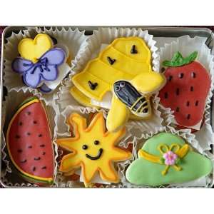 Gift Tin of Summer Time Sugar Cookies Grocery & Gourmet Food