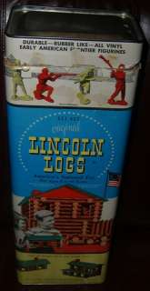 1960s Lincoln Logs Building Set 4CF 161 pcs. complete with 30 