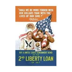  2nd Liberty Loan 12x18 Giclee on canvas