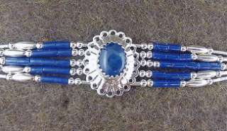 Lapis Concho Sterling Silver Bracelet @ Jewelrymart  