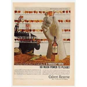  1959 Calvert Reserve Whiskey Hand Print Ad (7122)