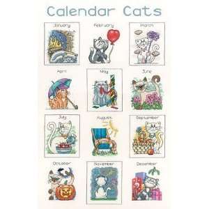  Calendar Cats   Cross Stitch Pattern Arts, Crafts 