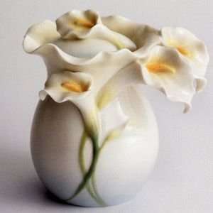  Franz Porcelain Serenity Calla Lily Design Sugar Jar