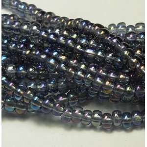   Ab Czech 6/0 Seed Bead on Loose Strung 6 String Hank Approx 900 Beads