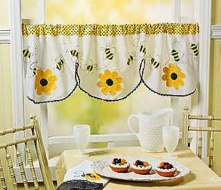 Bees with Sunflowers Window Valance ~NEW~  