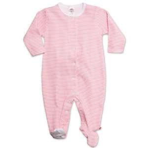  Candy Stripe Footie   Pink   6M Baby