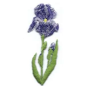 BUY 1 GET 1 OF SAME FREE/Iris, Lavender & Purple  Iron On Embroidered 