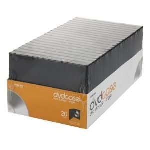  Merax 20pcs/pk Standard Single DVD Cases, Black Color 