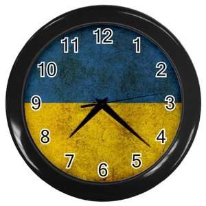  CLEARANCE SALE CHEAP Ukraine Flag Black Wall Clock Free 