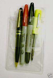 NEW CLEAR PLASTIC SHIRT POCKET PROTECTOR BUY5 SHIP FREE 085288465024 