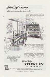 Vintage 1953 STICKLEY FURNITURE PRINT Advertisement  