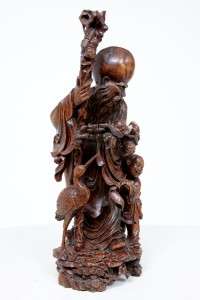 19TH CENTURY ANTIQUE CHINESE CARVED ROOT IMMORTAL  