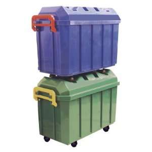  ECR4KIDS Stackable Storage Trunks with Casters 4 Pack 