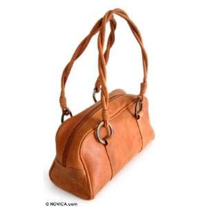  Leather handbag, Caramel City