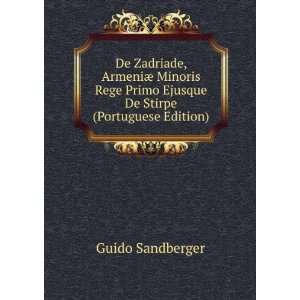   Primo Ejusque De Stirpe (Portuguese Edition) Guido Sandberger Books
