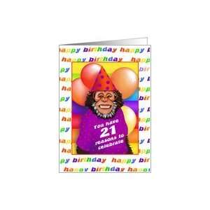 21 Years Old Birthday Cards Humorous Monkey Card Toys 