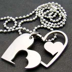   Stainless 316L Steel Heart Chain Pendant Necklace Fashion Jewelry