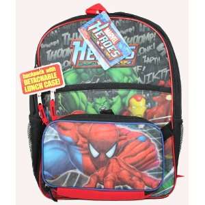  Marvel Heroes Spiderman, Hulk & Wolverine 16 Backpack 