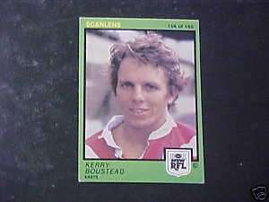 1982 Scanlens Card~Easts~Kerry Boustead #156+Checklist  