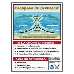  Sign Usla Rip Current Safety Spanish 8019Wd1824S