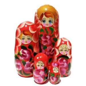   GreatRussianGifts Morning Glory nesting doll (5 pc) 7H Toys & Games