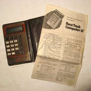 Vintage 1979 Starshine Calculator   RaceTrack Computer 3 III   Horse 