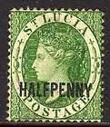 ST LUCIA POSTAGE STAMPS 1881 84 1 PENNY W CA 20  