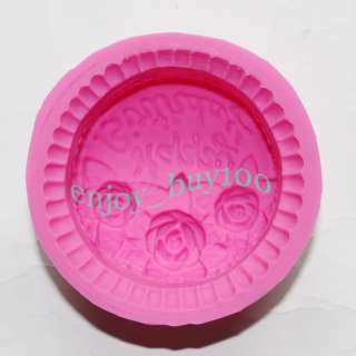 3pcs Silicone Cake Mold Chocolate Soap Candle Muffin Rose Shape Mould 