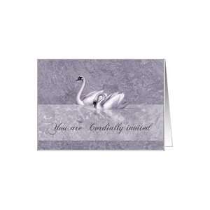 You are Cordially invited Wedding, Invite, Invitation, Swans, Birds 