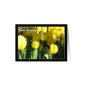  Bon voyage me Yellow Tulip flowers Card Health & Personal 