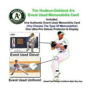   Event Used Memorabilia Card   Oak As Tim Hudson Uniform Card Sports