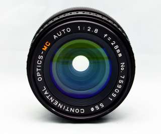 CLEAN Continental Optics 28mm F2.8 Lens For Canon FD Mount AE1 A1 F1 F 