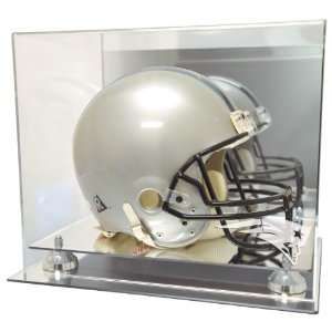 New England Patriots Silver Mirror Finish Helmet Display