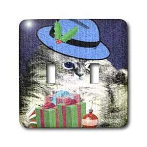 SmudgeArt All Things Christmas   Cat In Hat   C   Light Switch Covers 