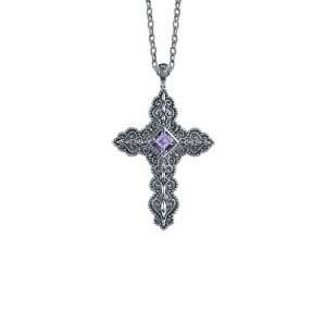   STARHAVEN Vintage Nouveau Amethyst Cross   Small Liz Donahue Jewelry