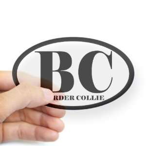  BC Abbreviation Border Collie Sticker Pets Oval Sticker by 