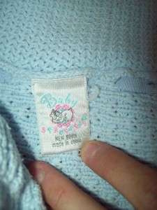 Blue BABY SPROCKETS Sweater RIBBON Mervyns Blanket EUC  