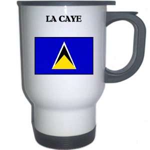  Saint Lucia   LA CAYE White Stainless Steel Mug 