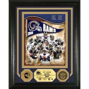  St. Louis Rams 2008 Team Force Photo Mint with Two 24KT 