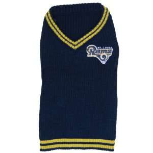  Pets First St Louis Rams V Neck Dog Sweater, Small Pet 