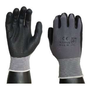   Grey 15 Gauge Nylon/lycra Foam Palm Glove  Size S